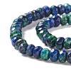 Dyed Natural Sesame Jasper/Kiwi Jasper Rondelle Beads Strands G-E316-A01-3