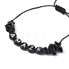 Natural Obsidian Chip Braided Bead Bracelets BJEW-JB09608-06-2
