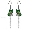 Alloy Enamel Butterfly Dangle Earrings for Women WG8FBC4-01-4