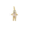 Brass Micro Pave Cubic Zirconia Pendants ZIRC-I356-17G-A11-1