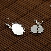 Brass Leverback Earrings Blank Base and Clear Domed Glass Covers DIY-X0156-S-4
