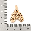 Brass Micro Pave Clear Cubic Zirconia Pendants KK-B099-01G-M-3