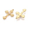 304 Stainless Steel and Resin Pendants STAS-T068-105G-2