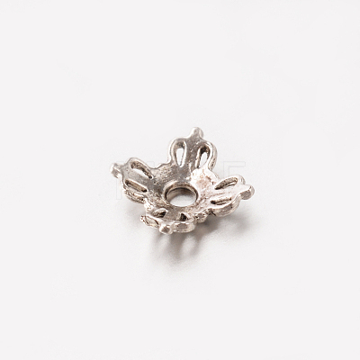 4-Petal Tibetan Style Alloy Bead Cap LS-TIBE-O004-35AS-LF-1