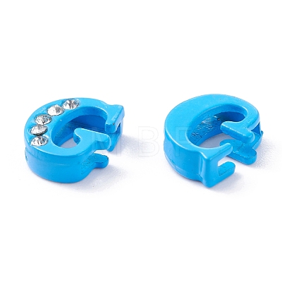 Spray Painted Zinc Alloy Slide Charms ALRI-WH0005-13G-1