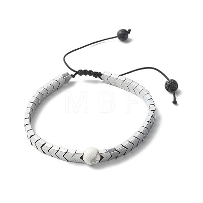 Natural Howlite Stretch Bracelets Set for Girl Women BJEW-JB06805-03-1