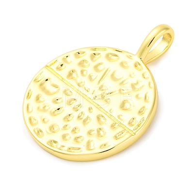 Rack Plating Brass Micro Pave Cubic Zirconia Pendants KK-M021-06G-1