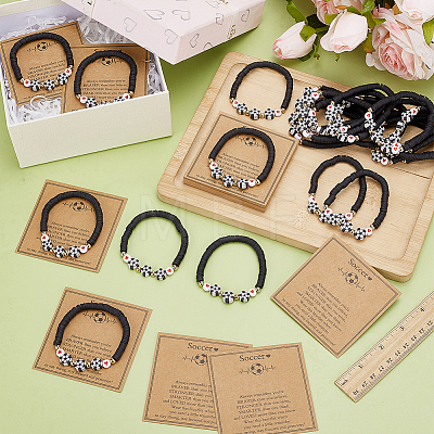 Handmade Polymer Clay Bead Stretch Bracelets BJEW-PH02038-1