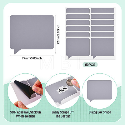 50Pcs Coated Scratch Off Film Password Sticker DIY-TA0015-46B-1