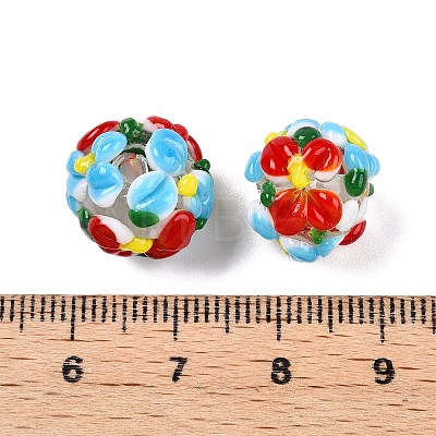 Handmade Two-Tone Lampwork Beads LAMP-T022-01A-04-1