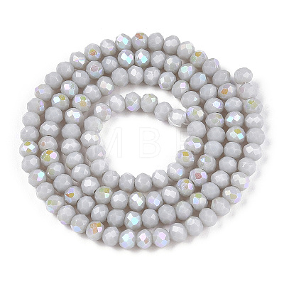 Electroplate Opaque Solid Color Glass Beads Strands LS-EGLA-A034-P3mm-L23-1