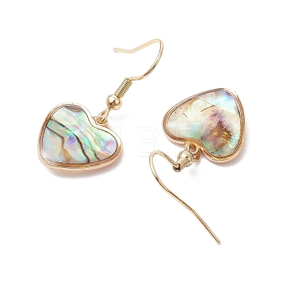 Natural Paua Shell Dangle Earrings EJEW-JE06274-04-1