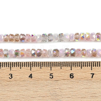 Electroplate Glass Beads Strands X-EGLA-B011-04A-02-1