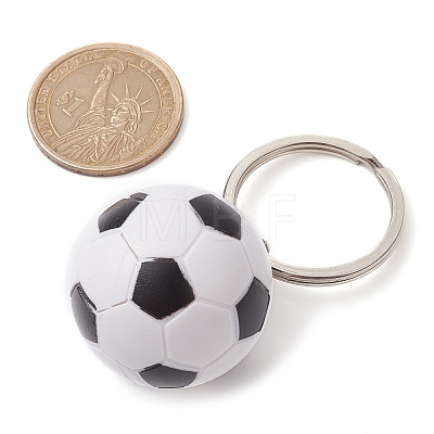 ABS Plastic Sports Ball Theme Pendants Keychains KEYC-JKC00659-02-1