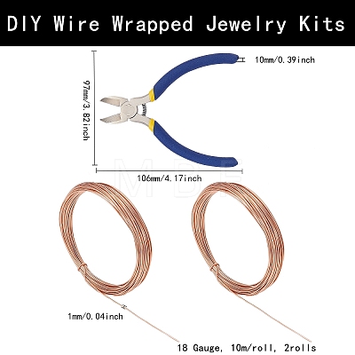 DIY Wire Wrapped Jewelry Kits DIY-BC0011-81D-03-1