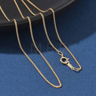 1/20 14K Gold Filled Wheat Chain Necklaces for Women Men NJEW-Z068-12G-1