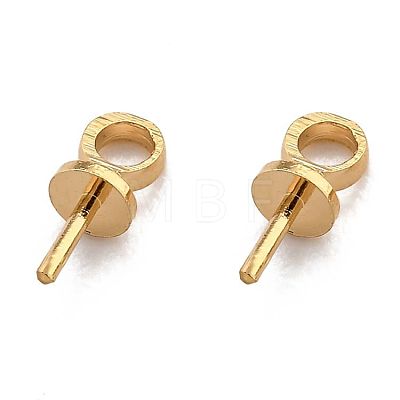 Brass Cup Pearl Peg Bails Pin Pendants KK-H759-31A-G-1