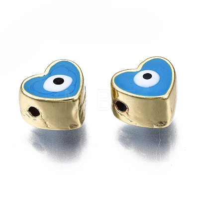 Alloy Enamel Beads PALLOY-Q441-036B-RS-1