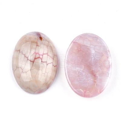 Dyed Natural Fire Agate Cabochons G-Q957-02B-18x25-1