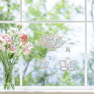 Waterproof PVC Colored Laser Stained Window Film Adhesive Stickers DIY-WH0256-080-1