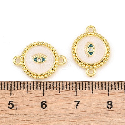Brass Micro Pave Clear Cubic Zirconia Connector Charms CU-CBA5CB0-21G-1