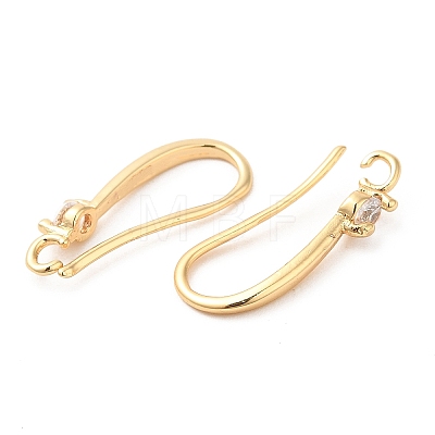 Brass Earring Hooks KK-F855-19G-1