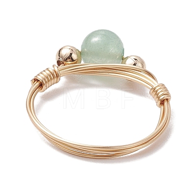 Round Natural & Synthetic Gemstone Finger Rings RJEW-JR00699-1