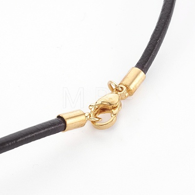 Leather Cord Necklace Making MAK-L018-06B-02-1