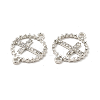 Alloy Connector Charms with Crystal Rhinestone FIND-H039-68P-1
