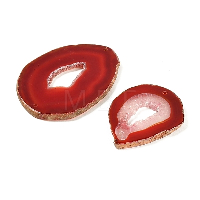Natural Agate Nuggets Slice Links Connector Charms G-E022-M03-1