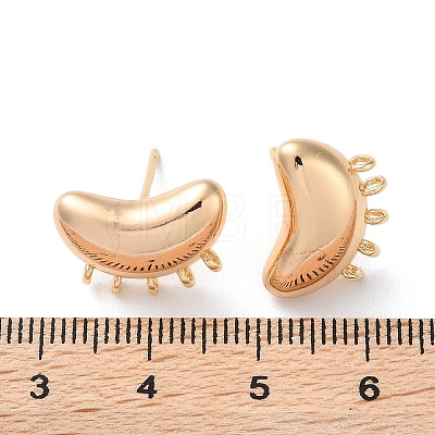 Brass Stud Earring Findings KK-A215-02G-1