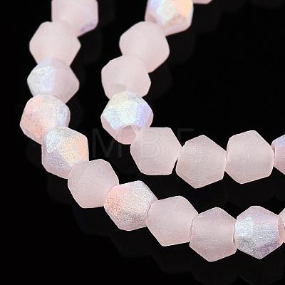 Imitation Jade Bicone Frosted Glass Bead Strands EGLA-A039-J2mm-MB07-1