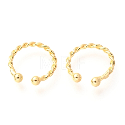 925 Sterling Silver Cuff Earrings EJEW-H124-10G-1