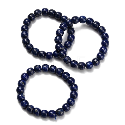 Natural Lapis Lazuli Stretch Bracelets BJEW-F523-06B-1