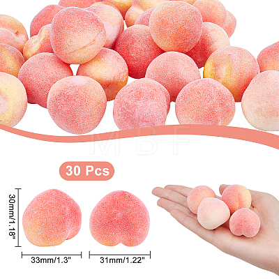 Mini Foam Imitation Peaches DJEW-WH0038-30-1