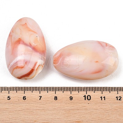 Two Tone Opaque Acrylic Imitation Gemstone Beads OACR-T033-10A-1