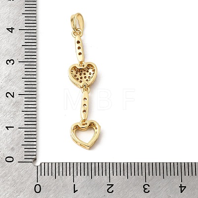 Brass Micro Pave Cubic Zirconia Pendants KK-C164-01A-G-1