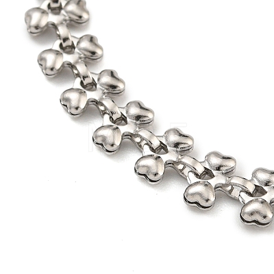 304 Stainless Steel Link Chain Bracelets for Women BJEW-S153-15P-1