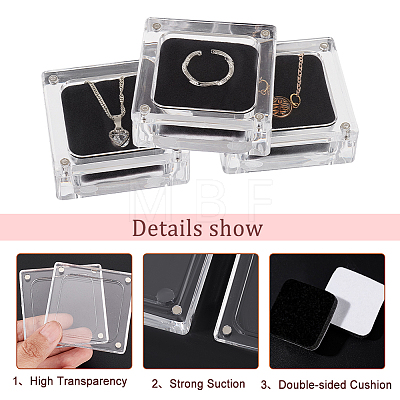 Transparent Plastic Jewelry Display Stands ODIS-WH0029-36-1