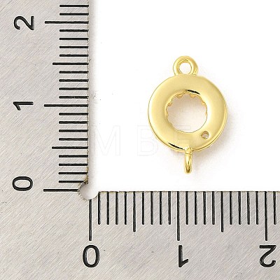 Rack Plating Brass Clear Cubic Zirconia Connector Charms KK-S396-06A-1