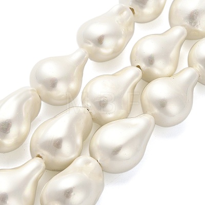 Electroplate Porcelain Beads Strands BSHE-C009-04A-1