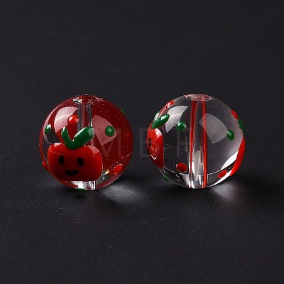 Transparent Glass Beads LAMP-B021-03B-15-1