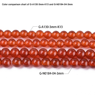 Natural Carnelian Bead Strands G-A130-3mm-K13-1