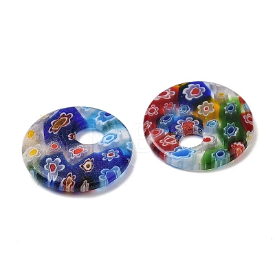 Handmade Millefiori Glass Pendants LAMP-G166-08A-1