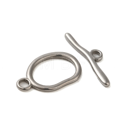 Non-Tarnish 304 Stainless Steel Toggle Clasps STAS-Q324-09P-1