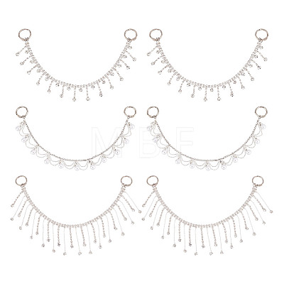 Brass Glass Rhinestone Shoe Decoration Chain FIND-GO00008-1