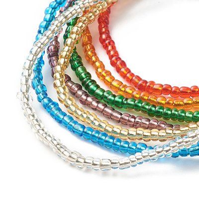 Bling Glass Seed Beads Anklets Set AJEW-AN00461-1