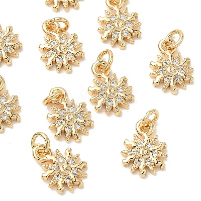 SHEGRACE Brass Micro Pave Cubic Zirconia Pendants XGRQ3D261-459G-1