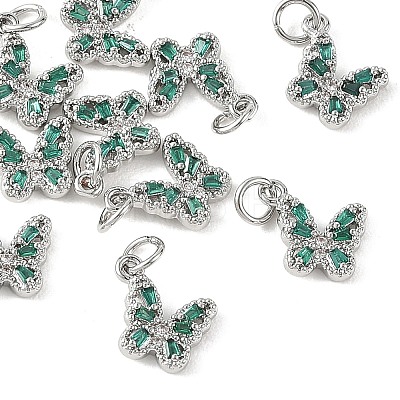 SHEGRACE Brass Micro Pave Cubic Zirconia Charms XGRQ5K925-628P-G-1