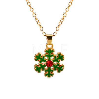 Christmas Alloy Enamel Pendant Necklaces FS-WGA5363-03-1
